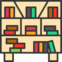 Wall Mural - Bookshelve Icon