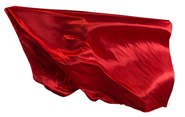 Red cloth flutters