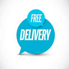 Wall Mural - Free delivery shipping label tag sticker