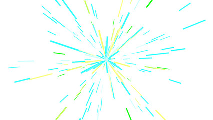 Poster - Abstract spinning rays around one central point. Motion. Abstract carousel of bright short segments isolated on a white background.