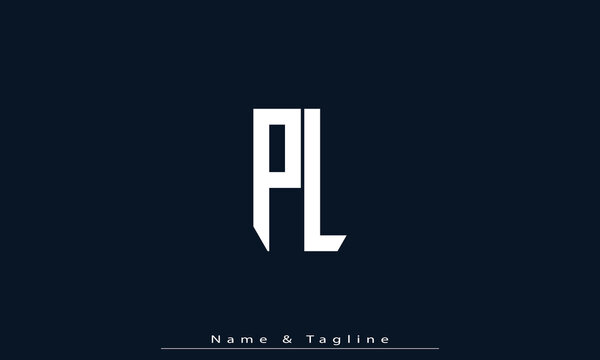 Alphabet letters Initials Monogram logo PL , LP