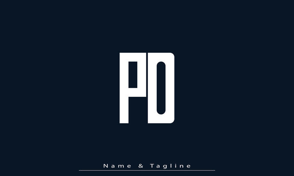Alphabet letters Initials Monogram logo PO , OP