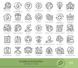 © PaHa - Set of conceptual icons. Vector icons in flat linear style for web sites, applications and other graphic resources. Set from the series - Ecology and Environment . Editable stroke icon.