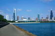 Chicago lakefront recreational trail near museum campus