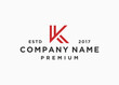 initial letter vk or kv logo design vector illustration template