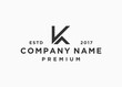 initial letter vk or kv logo design vector illustration template