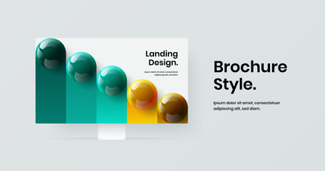 Isolated website vector design layout. Bright computer display mockup landing page concept.