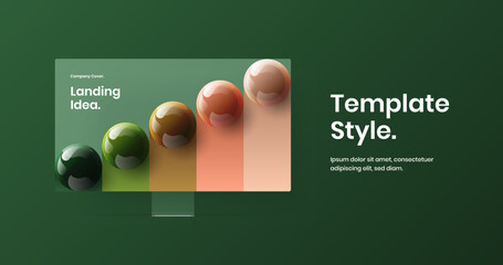 Isolated banner vector design layout. Colorful computer monitor mockup website screen illustration.