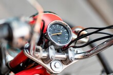 Closeup Shot Of The Motorcycle Speedometer