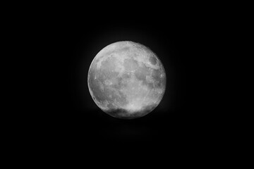 Wall Mural - full moon on dark sky