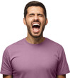 © Damir Khabirov - Angry man, rage concept. Screaming with closed eyes crazy young man