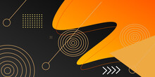 Abstract Orange Black Circuit Arrow Direction Design Modern Futuristic Technology Background