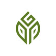 Initial letter GDP Abstract Leaf Logo Design Symbol