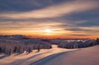 Scandinavian winter landscape