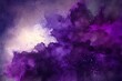 violet and dark abstract watercolor, a large cloud of smoke, illustration with cloud atmosphere