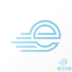 Poster - Simple and unique letter or word E  font on cut line out or art like speed image graphic icon logo design abstract concept vector stock. Can be used as symbol related to initial or sport tech