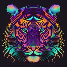 High Quality Illustration Of A Tiger