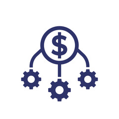 Wall Mural - operational costs optimization icon, vector