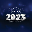 happy new year 2023 celebration background with bursting star design