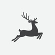 Christmas reindeer design element. Raindeer icon. Christmas card. Vector illustration