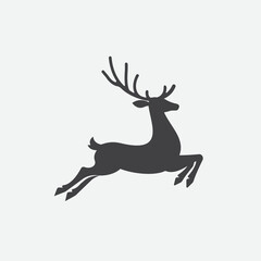 Poster - Christmas reindeer design element. Raindeer icon. Christmas card. Vector illustration