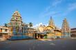 View of the ancient Hindu temple Sri Bhadrakali Amman Kovil (Kali Kovil) on a sunny day. Trincomalee, Sri Lanka