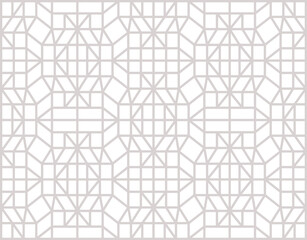 Poster - Abstract geometric pattern with crossing thin straight lines. Stylish texture in gray color. Seamless linear pattern.