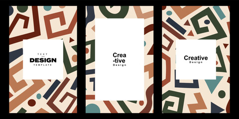 Poster - A collection of tribal theme posters. Boho illustration pattern for background design and template