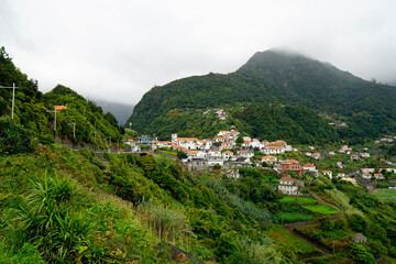 Wall Mural - hillside settlement on madeira island