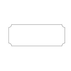 outline ticket price inverted rectangle shape
