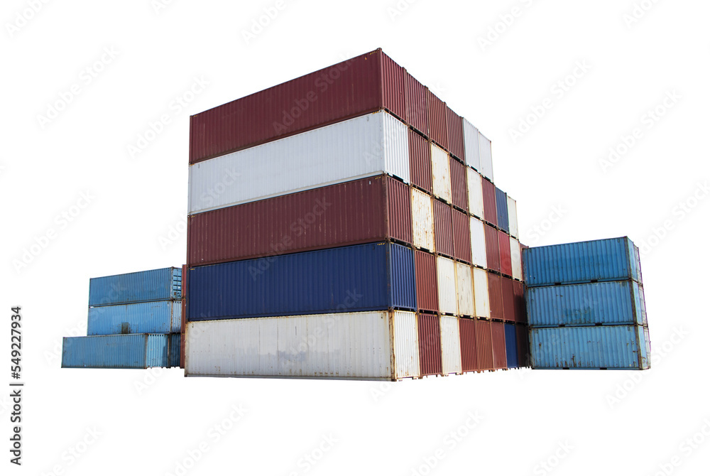 Container Basic Frontal Foto de Stock Containers. Frontal, side view stack containers harbor ...