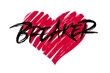 Heart Breaker vector lettering