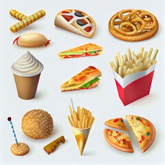 Poster -  a variety of food items are shown in this image. Generative AI