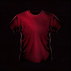 Wall Mural -  a red t - shirt on a black background with a red glow on it's chest and chest. Generative AI