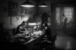 © Amith - AI generated image of a noir scene with a detective following a lead investigating a case