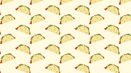 Taco madness mexican design background banner pattern