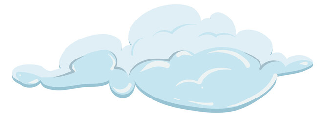 Sticker - Fluffy cloud. Blue sky element. Cloudy weather