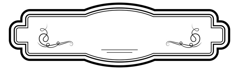 Poster - vintage decorative emblem frame template. blank border