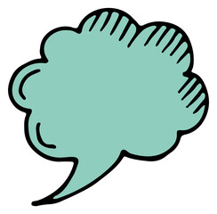 Wall Mural - speech bubble color doodle. message balloon icon
