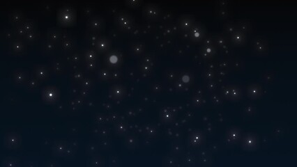 sparkling slow-falling particles. particles from bokeh on a dark blue background. sparkling snow.