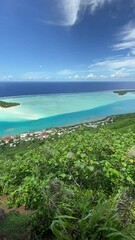 Wall Mural - Lagon de Maupiti, vue aérienne en Polynésie française