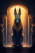 Anubis ancient Egyptian god of death. Fantasy scenery. concept art. 