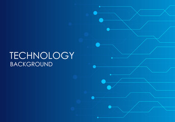 Poster - Background technology, the lines of the data transmission connection, there is a glow in the data transmission. Use blue tones to highlight modern, elegant, and simple.