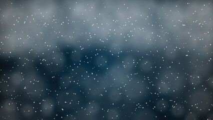 Wall Mural - winter landscape with falling christmas shining beautiful snow.