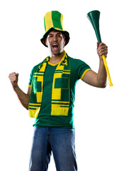 Wall Mural - Brazilian Fan Celebrating