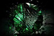 Computer generated image of a green texture. Abstract pattern made for wallpaper background. Dark forest green shattered glass shards
