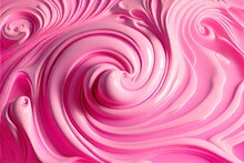 Computer Generated Image Of Abstract Pink Swirling Paint Pattern. Chaotic, Messy, And Intricate Pink Pattern For Wallpaper Background