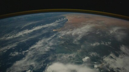 Wall Mural - from the atlantic ocean to north africa from space. elements of this clip furnished by nasa.