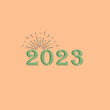 Festive Christmas background of the number 2023