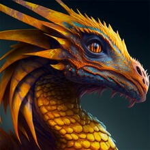 Head Of A Dragon, Generated Image